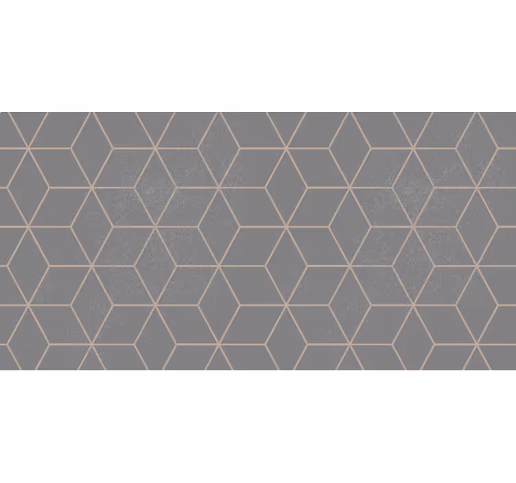 Tenda a rullo grigia motivo esagonale geometrico - TenStickers