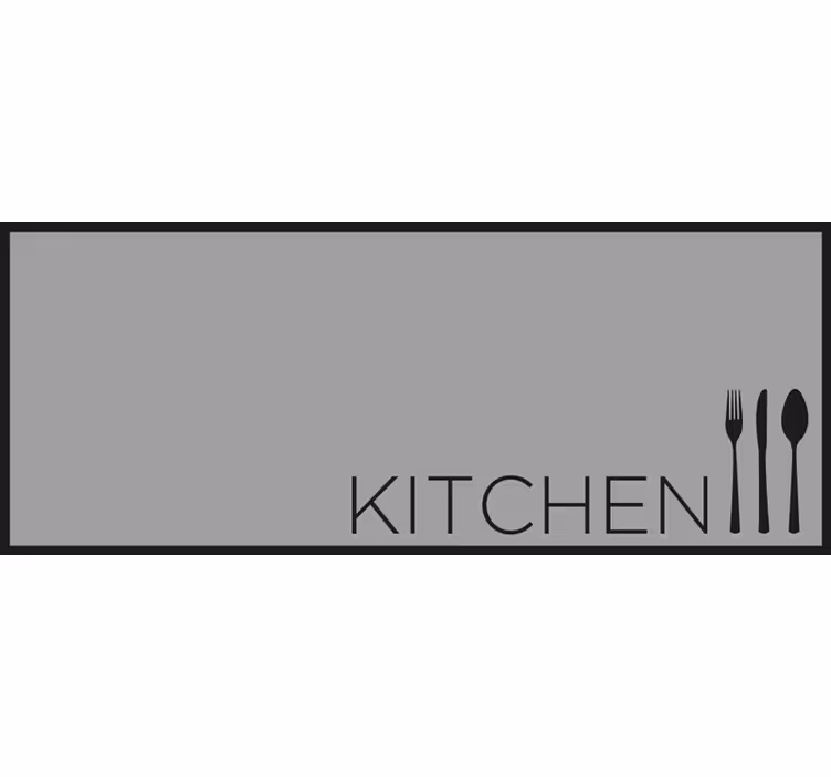 Tenda a rullo grigia testo cucina grigia - TenStickers