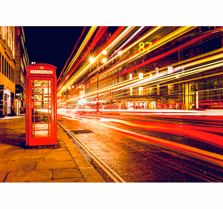 Tenda a rullo rossa notte iconica di londra - TenStickers