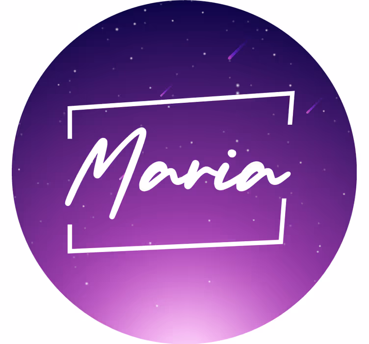 Tenda a rullo porpora galassia viola con nome - TenStickers