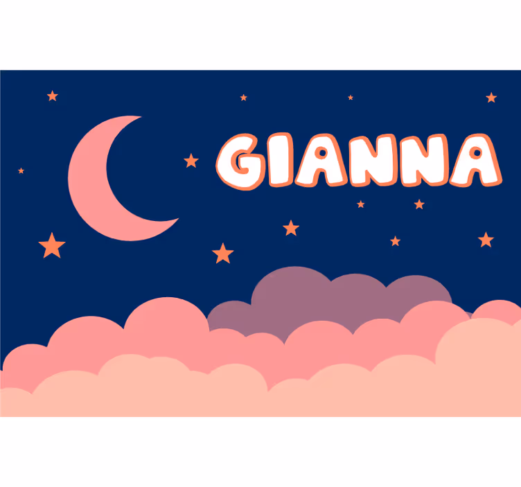 Tenda a rullo porpora personalizzabile cielo e luna - TenStickers