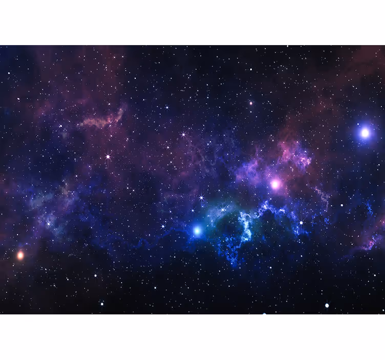 Tenda a rullo soggiorno universo con mille stelle - TenStickers