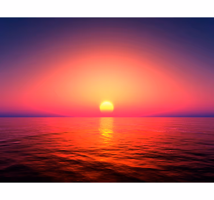 Tenda a rullo soggiorno paesaggio al tramonto marino - TenStickers