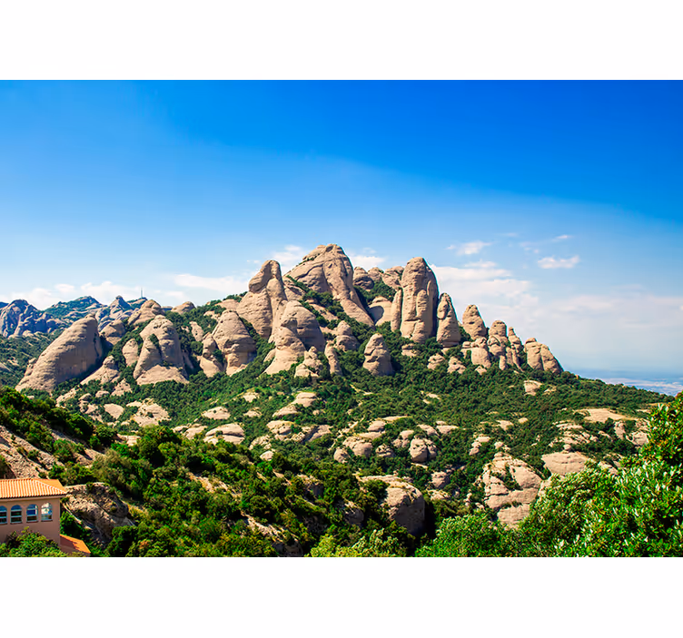 Tenda a rullo soggiorno montagna cattedrale montserrat - TenStickers