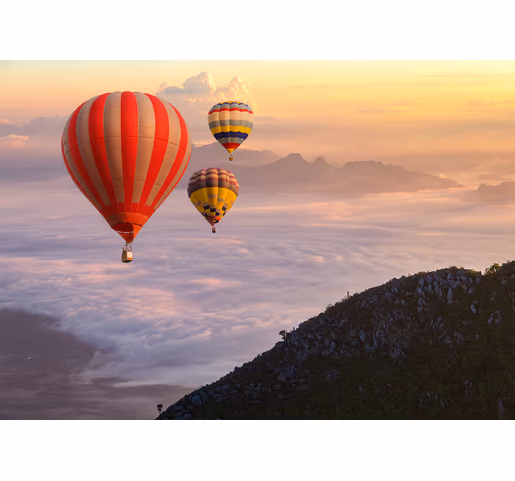 Tenda a rullo soggiorno palloni aerostatici nel cielo - TenStickers