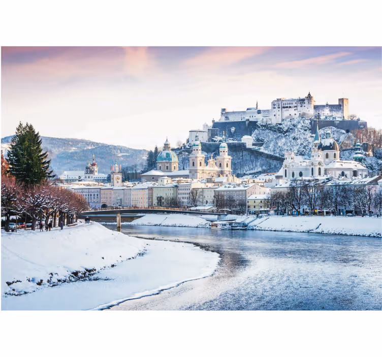 Tenda a rullo soggiorno inverno di salisburgo - TenStickers