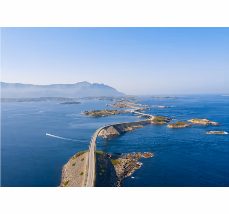 Tenda a rullo soggiorno la strada atlantica norvegia - TenStickers