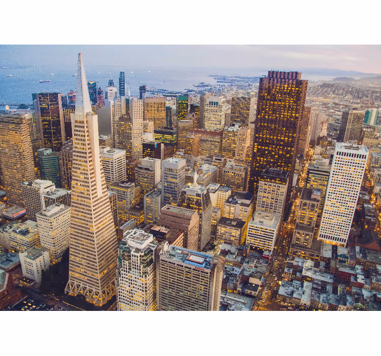 Tenda a rullo soggiorno grattacieli di san francisco - TenStickers