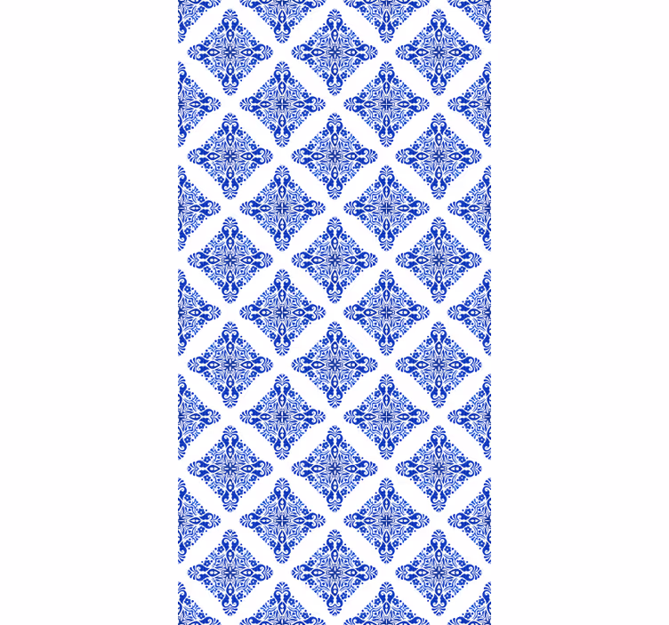 Tenda a rullo blu a motivi blu - TenStickers