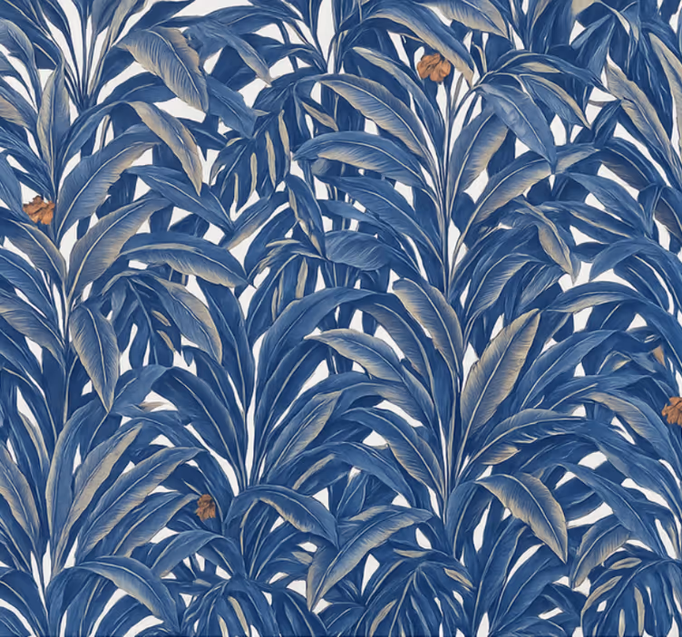 Tenda a rullo blu giungla indigo lussureggiante - TenStickers