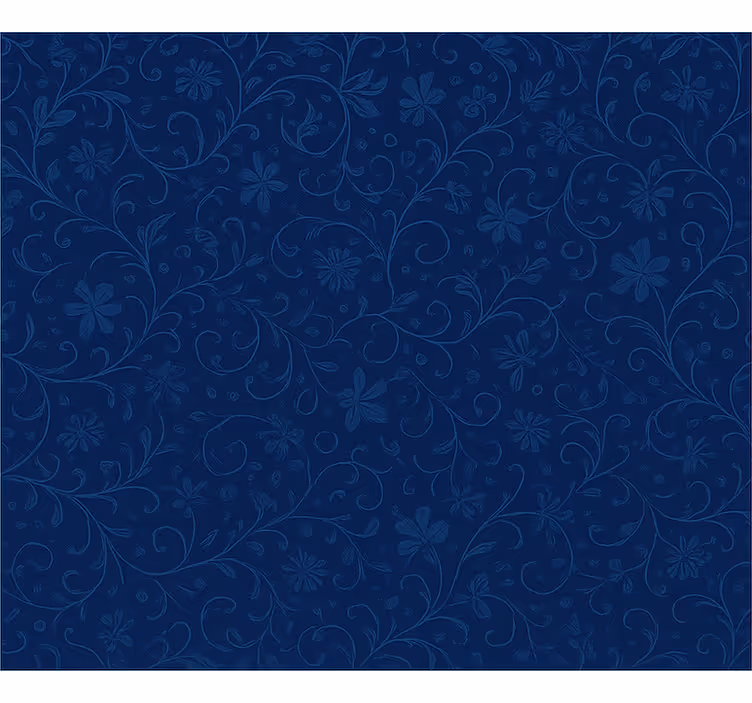Tenda a rullo blu motivo floreale blu navy - TenStickers