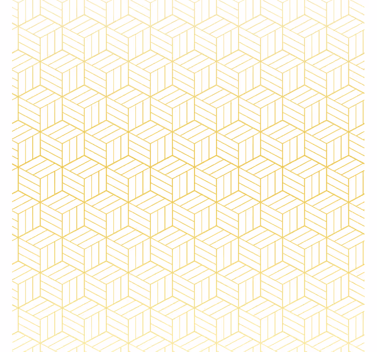 Tenda a rullo moderna cubi geometrici in foil oro - TenStickers