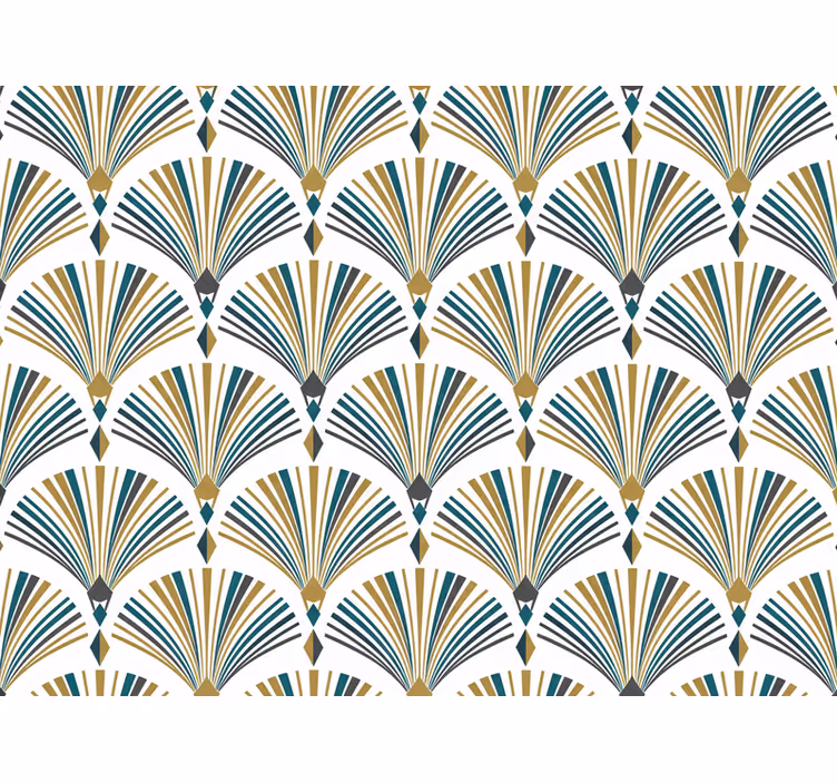 Tenda a rullo moderna murale ventaglio gatsby vintage - TenStickers
