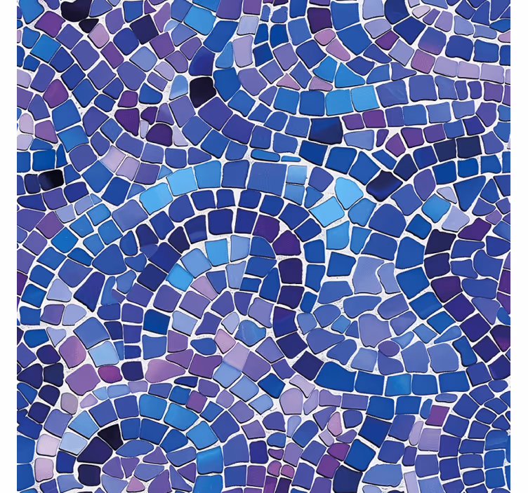 Tenda a rullo blu effetto mosaico - TenStickers