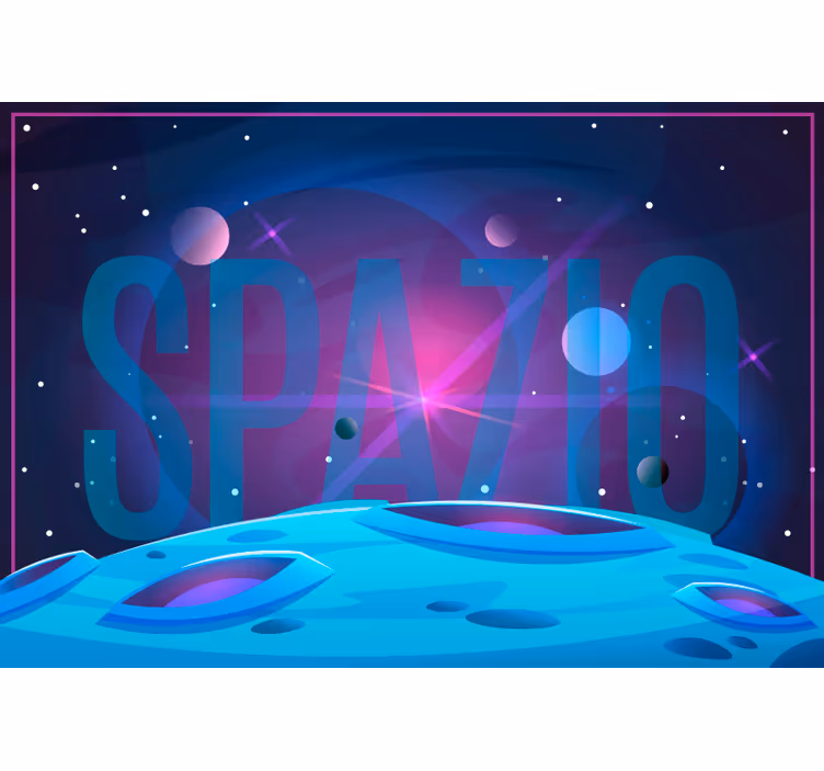 Tenda a rullo blu universo e spazio - TenStickers