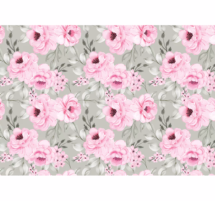 Tenda a rullo soggiorno peonie color pastello - TenStickers