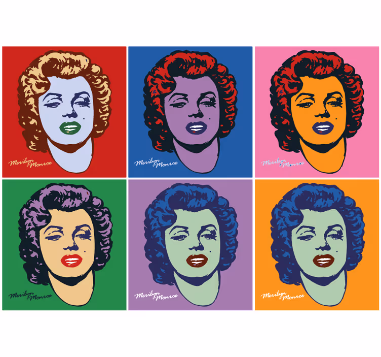 Tenda a rullo soggiorno pop art marilyn monroe - TenStickers