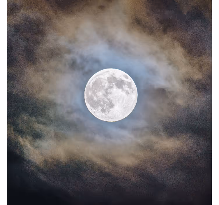 Tenda a rullo soggiorno notte di luna piena - TenStickers