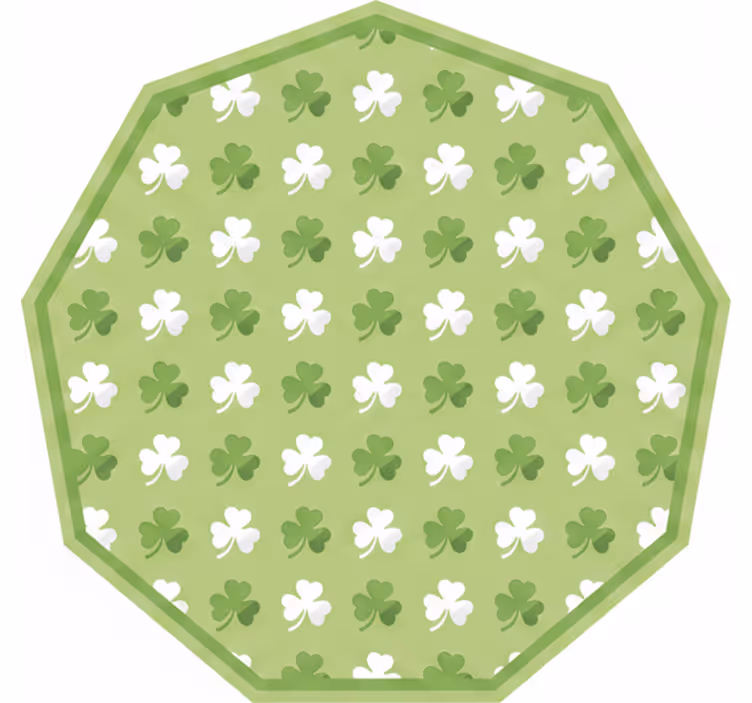 Tenda a rullo verde righe trifoglio bianche e verdi - TenStickers