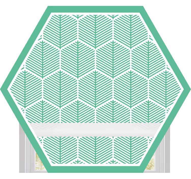 Tenda a rullo verde forma esagonale piante verdi - TenStickers
