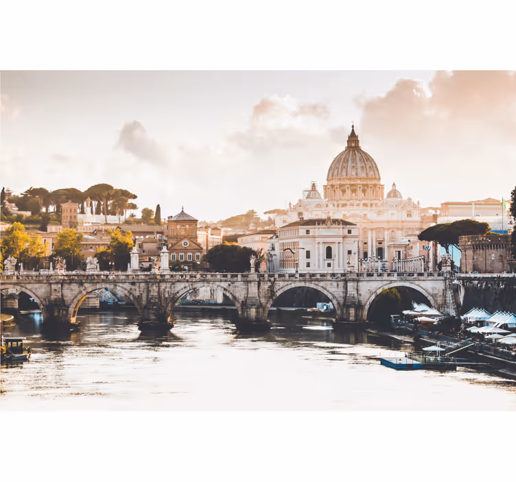 Tenda a rullo soggiorno ponte degli angeli e san pietro - TenStickers