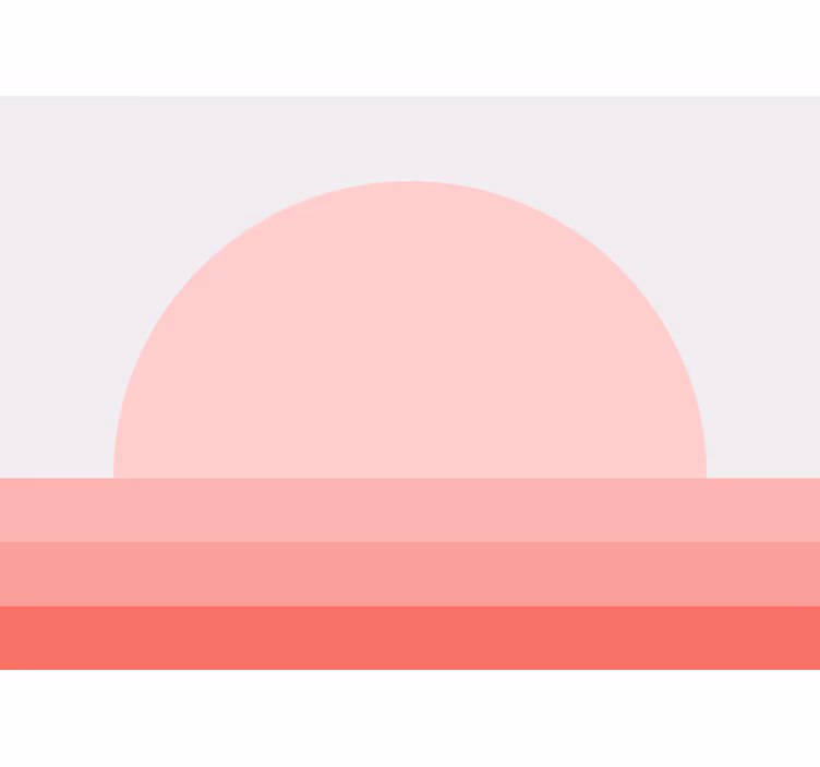 Tenda a rullo soggiorno tramonto rosa anni '70 - TenStickers