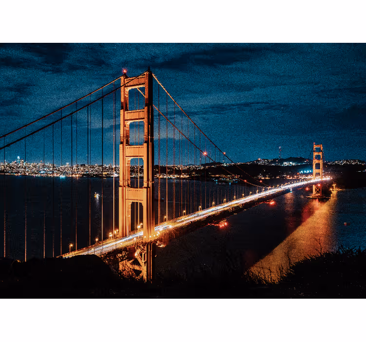 Tenda a rullo soggiorno serata golden gate - TenStickers