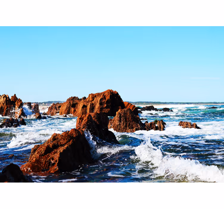 Tenda a rullo soggiorno cabo polonio con rocce - TenStickers