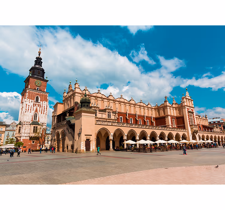 Tenda a rullo soggiorno piazza del mercato a cracovia - TenStickers