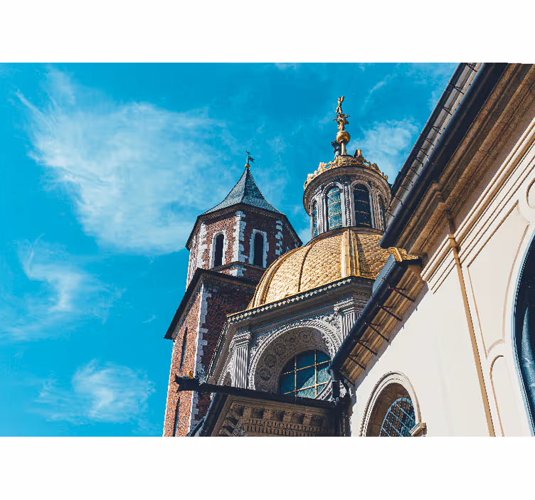 Tenda a rullo soggiorno vista su wawel - TenStickers