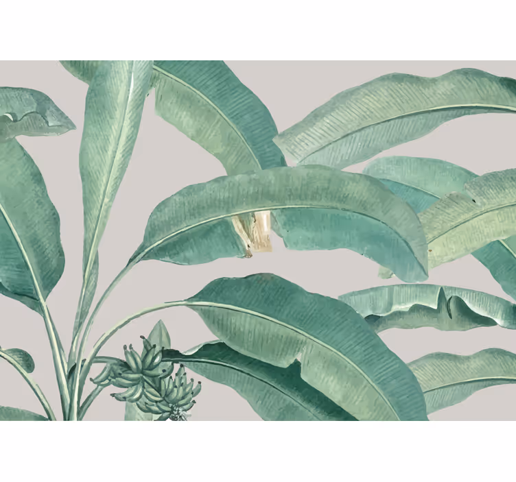 Tenda a rullo soggiorno alberi tropicali nordici - TenStickers