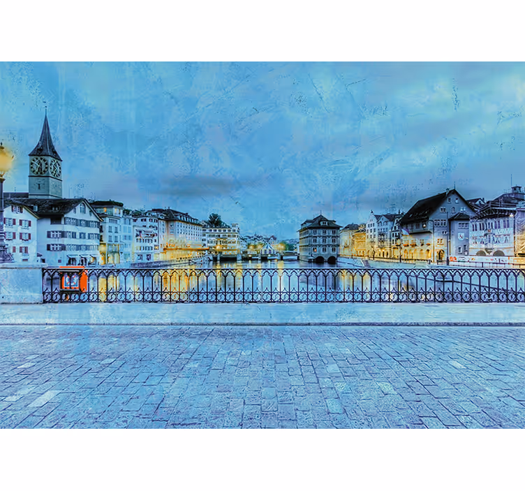 Tenda a rullo soggiorno notte fredda a zurigo - TenStickers