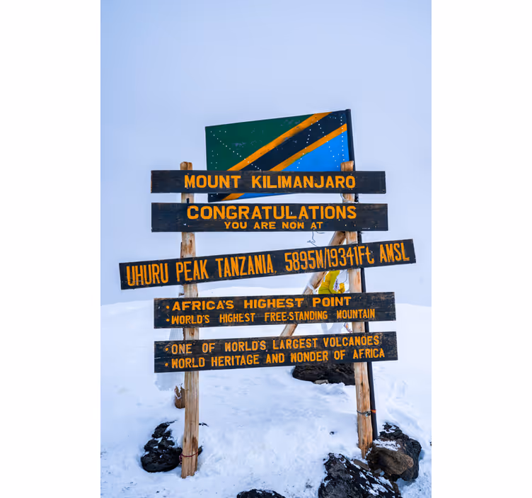 Tenda a rullo soggiorno kilimanjaro segnale - TenStickers