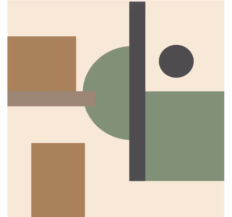 Tenda a rullo soggiorno arte geometrica colori naturali - TenStickers