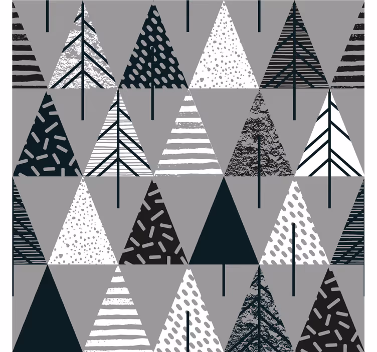 Tenda a rullo soggiorno alberi minimalisti stile nordico - TenStickers