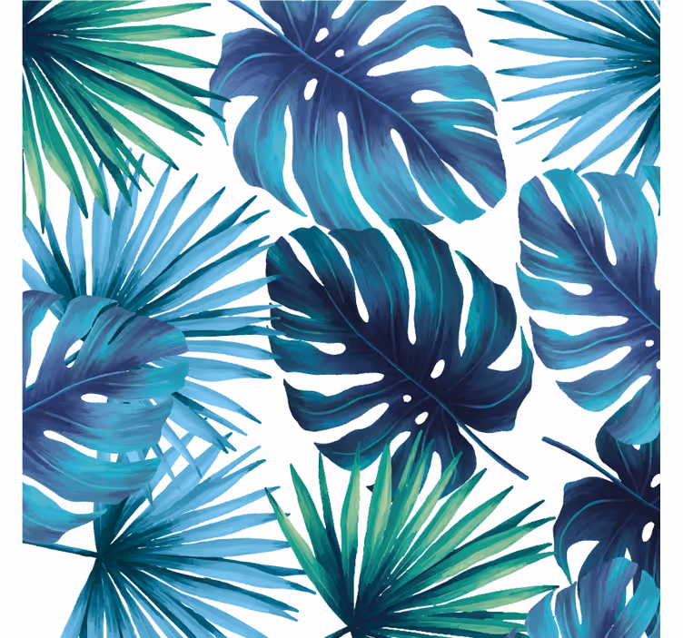 Tenda a rullo soggiorno foglie tropicali stile california - TenStickers