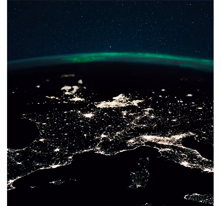 Tenda a rullo soggiorno luce settentrionale stelle terra - TenStickers