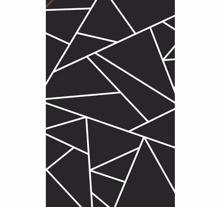Tenda a rullo soggiorno mosaico bianco e nero - TenStickers