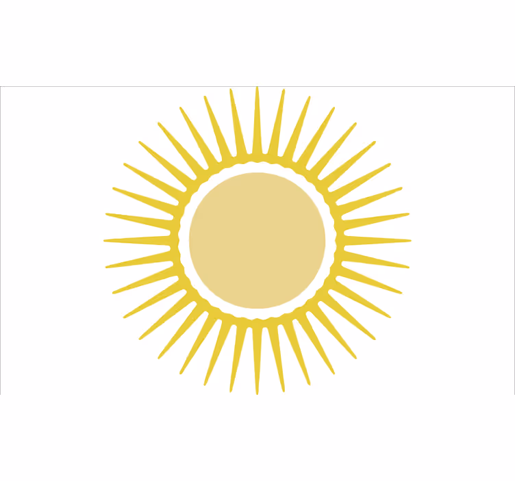 Tenda a rullo bianca sole giallo - TenStickers