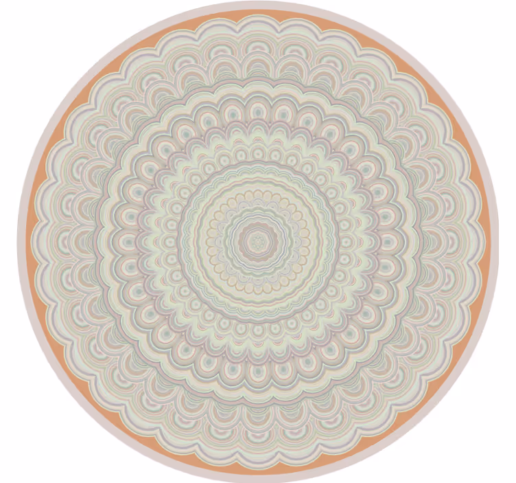 Tenda a rullo beige mandala circolare beige - TenStickers