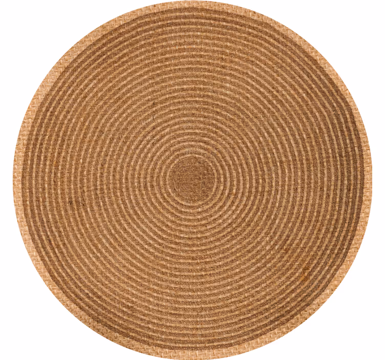 Tenda a rullo beige texture juta circolare - TenStickers