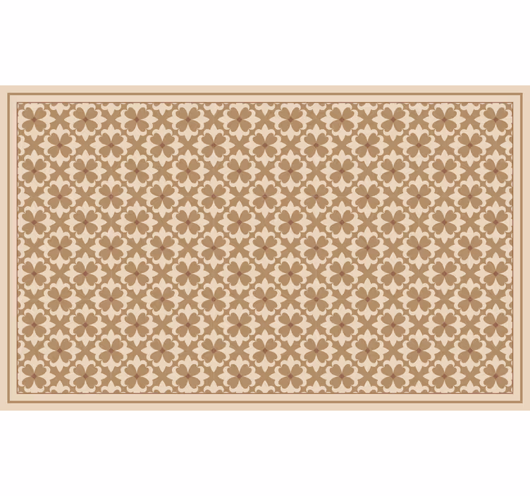Tenda a rullo beige motivo quadrato vintage - TenStickers