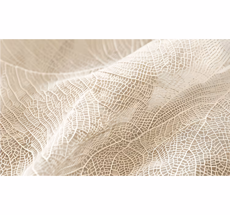 Tenda a rullo beige foglie minimaliste - TenStickers