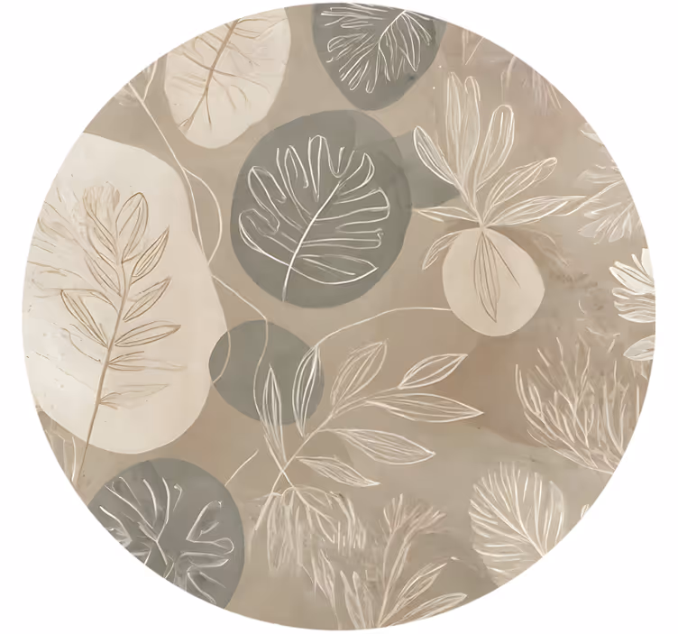 Tenda a rullo beige astratto botanico neutro - TenStickers