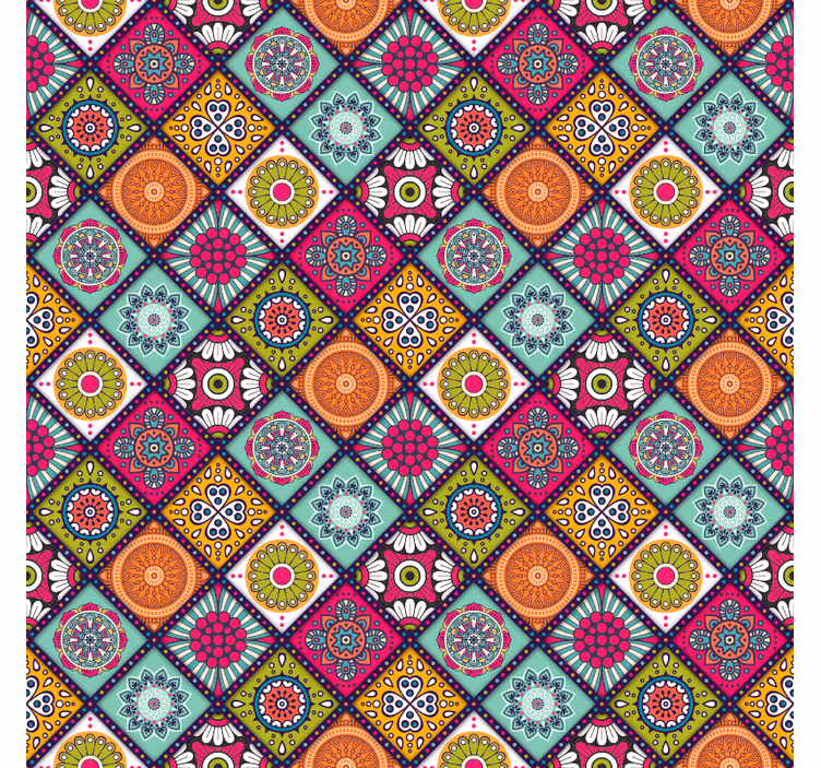 Tenda a rullo camera da letto motivo mandala colorato - TenStickers
