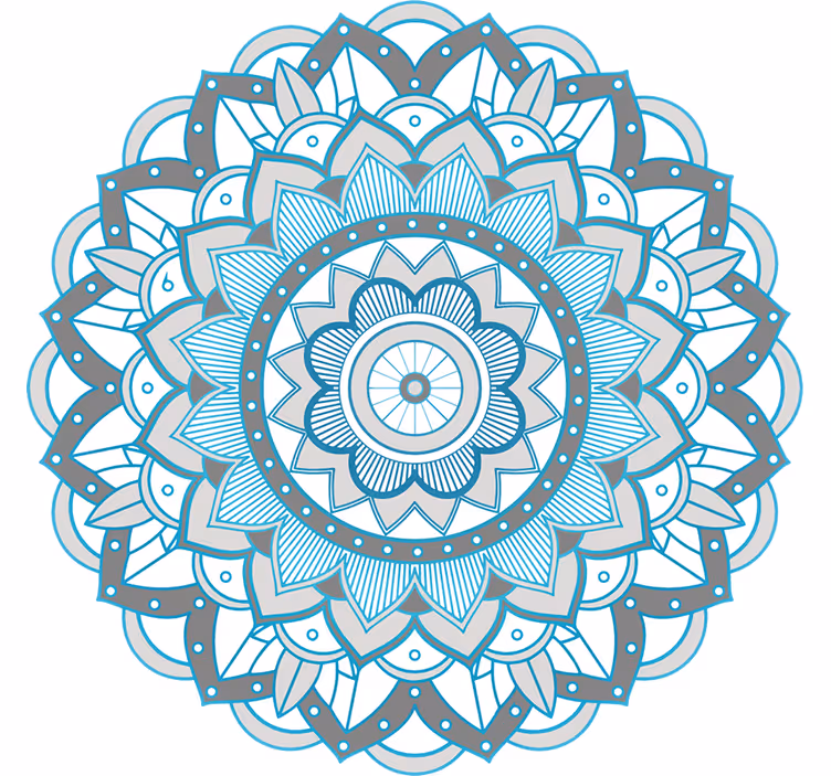 Tenda a rullo camera da letto design mandala blu - TenStickers