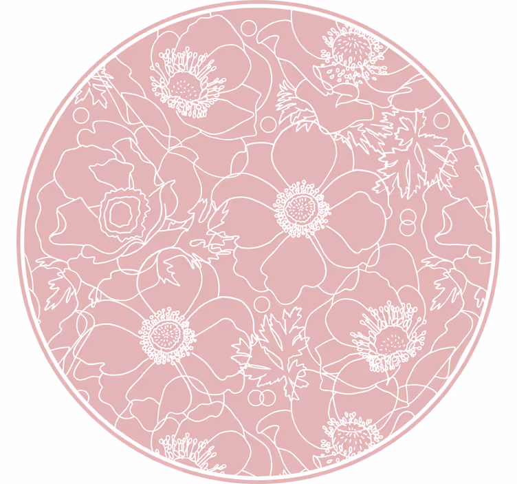 Tenda a rullo camera da letto pittura rosa elegante - TenStickers