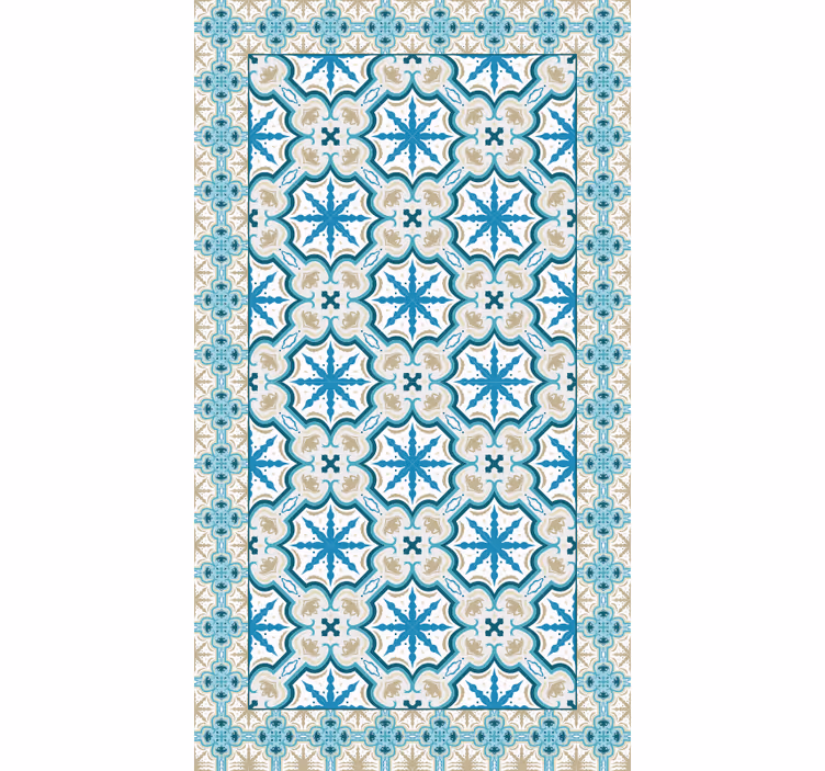 Tenda a rullo camera da letto blu e marrone beija - TenStickers