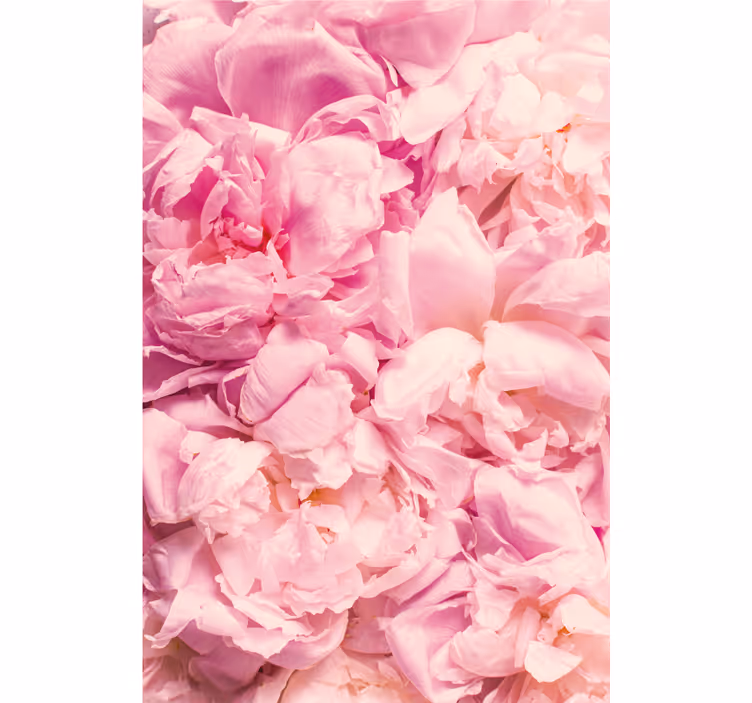 Tenda a rullo camera da letto fiori rosa peonia realistici - TenStickers