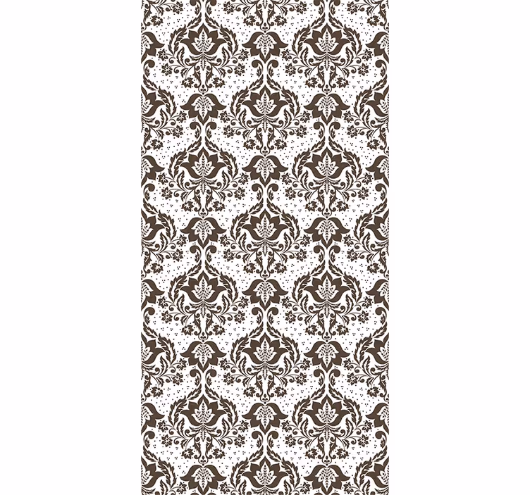 Tenda a rullo camera da letto fiori ornamentali - TenStickers